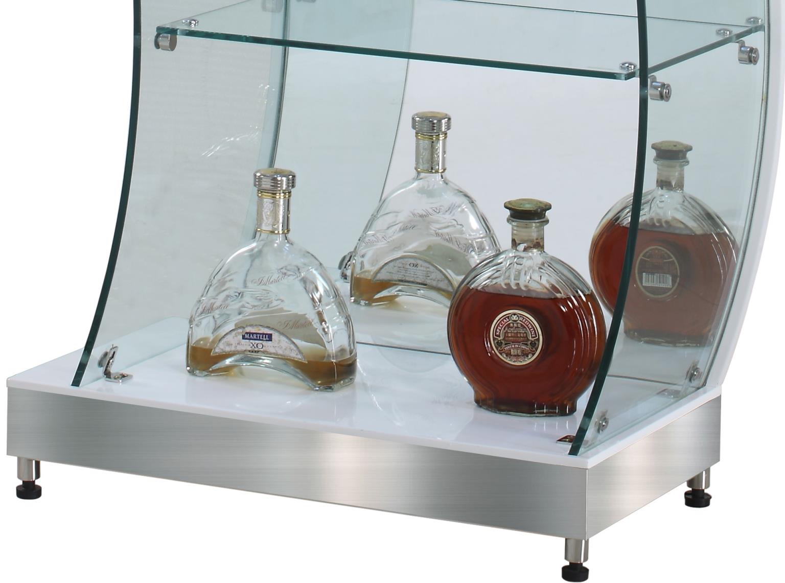 6618 S-shaped Curio, White