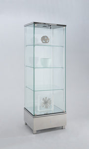 Chintaly 6628 Curio with Stainless Steel Base