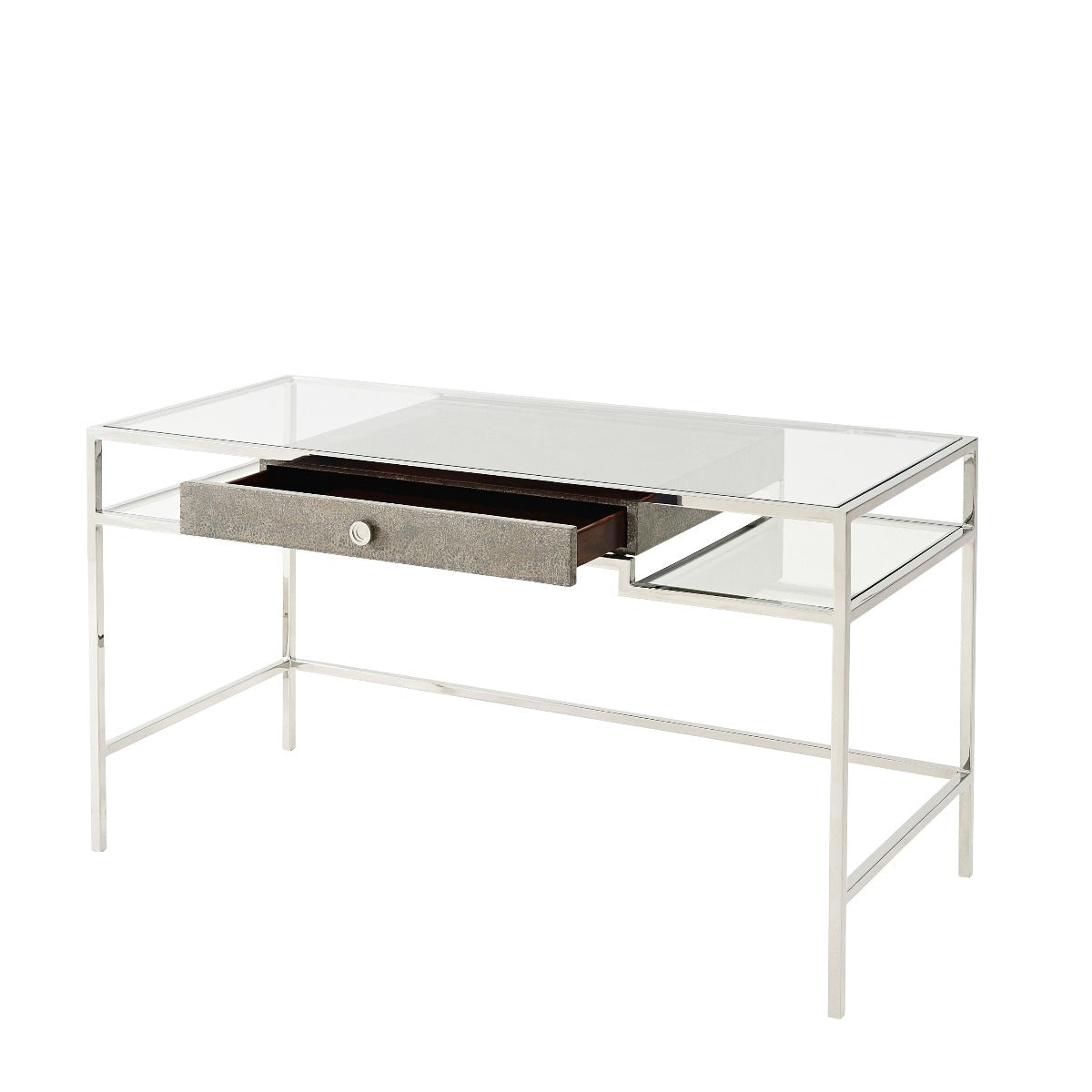 Theodore Alexander Tintagel Desk , Blue Mottled Eggshell