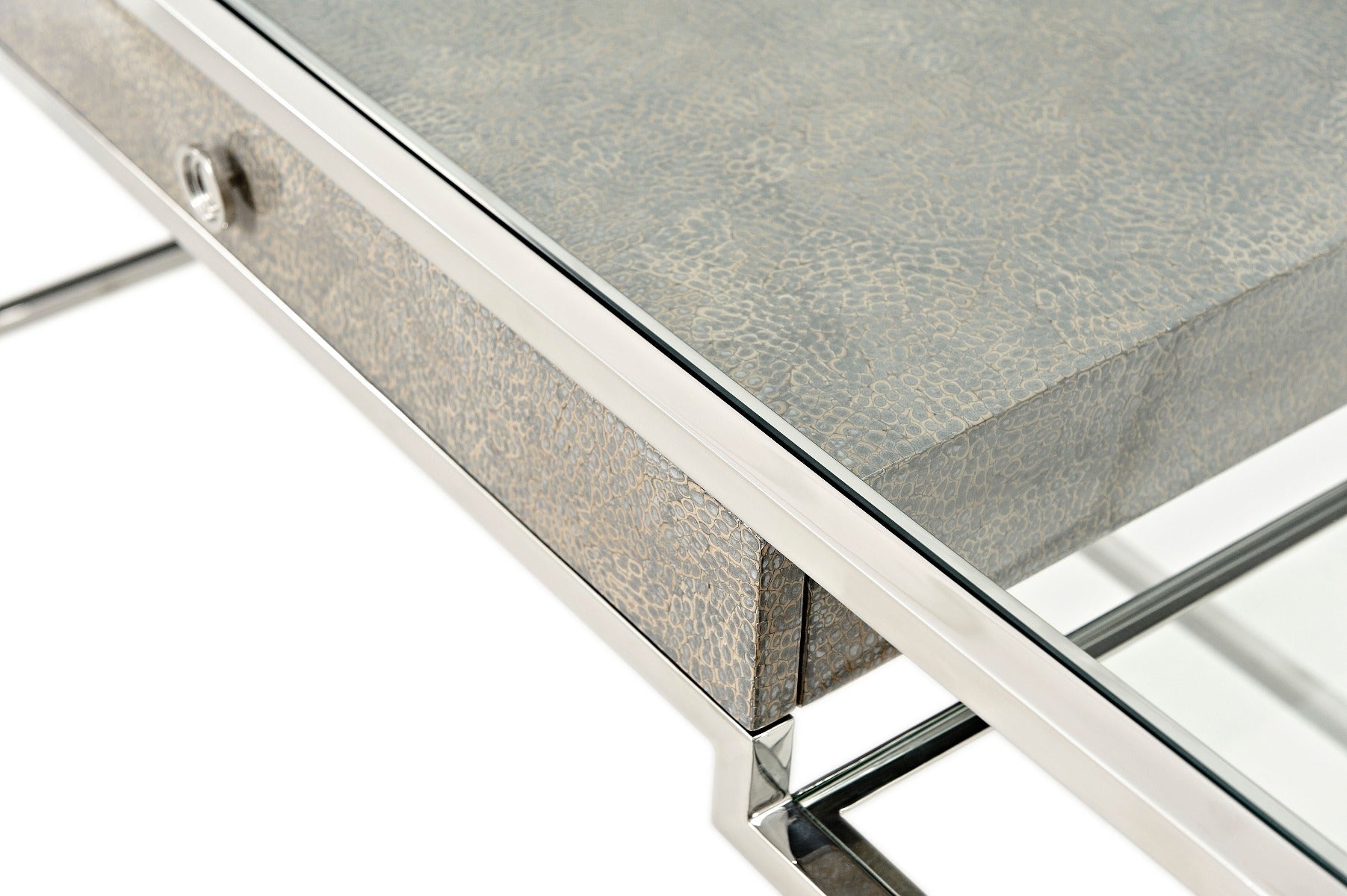 Theodore Alexander Tintagel Desk , Blue Mottled Eggshell