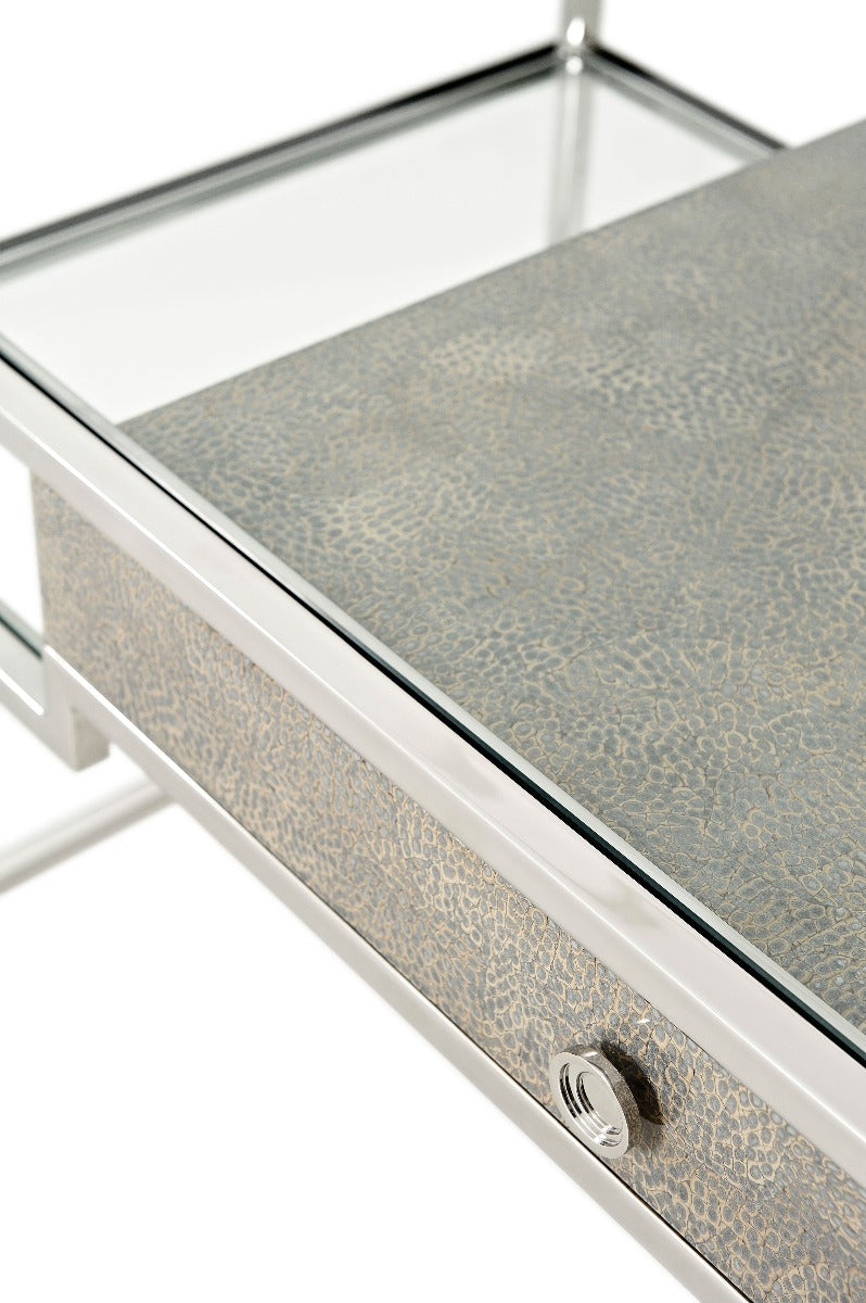 Theodore Alexander Tintagel Desk , Blue Mottled Eggshell