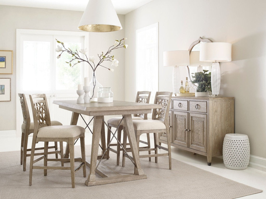 American Drew Vista Clayton Counter Height Trestle Table