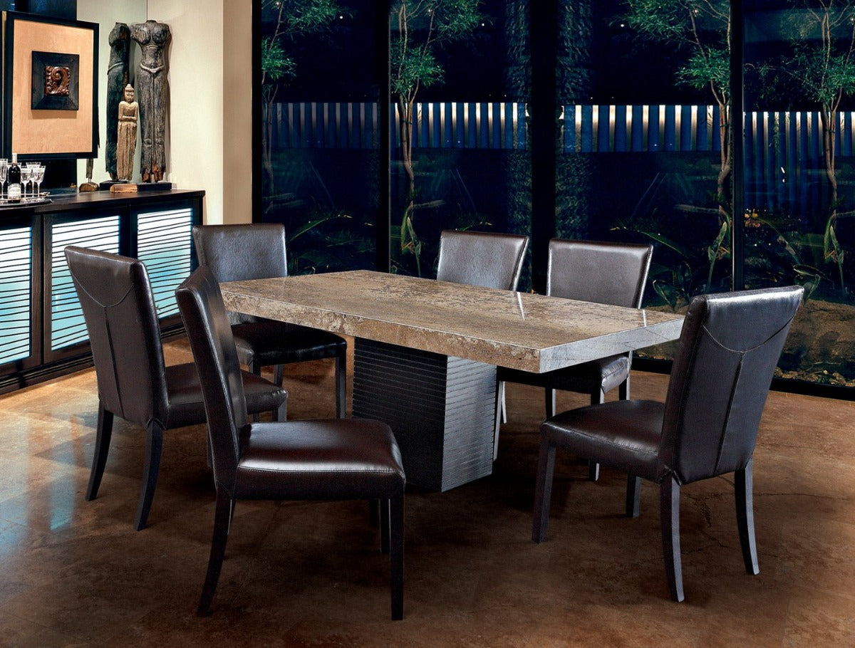 Stone International Espresso Dining Table