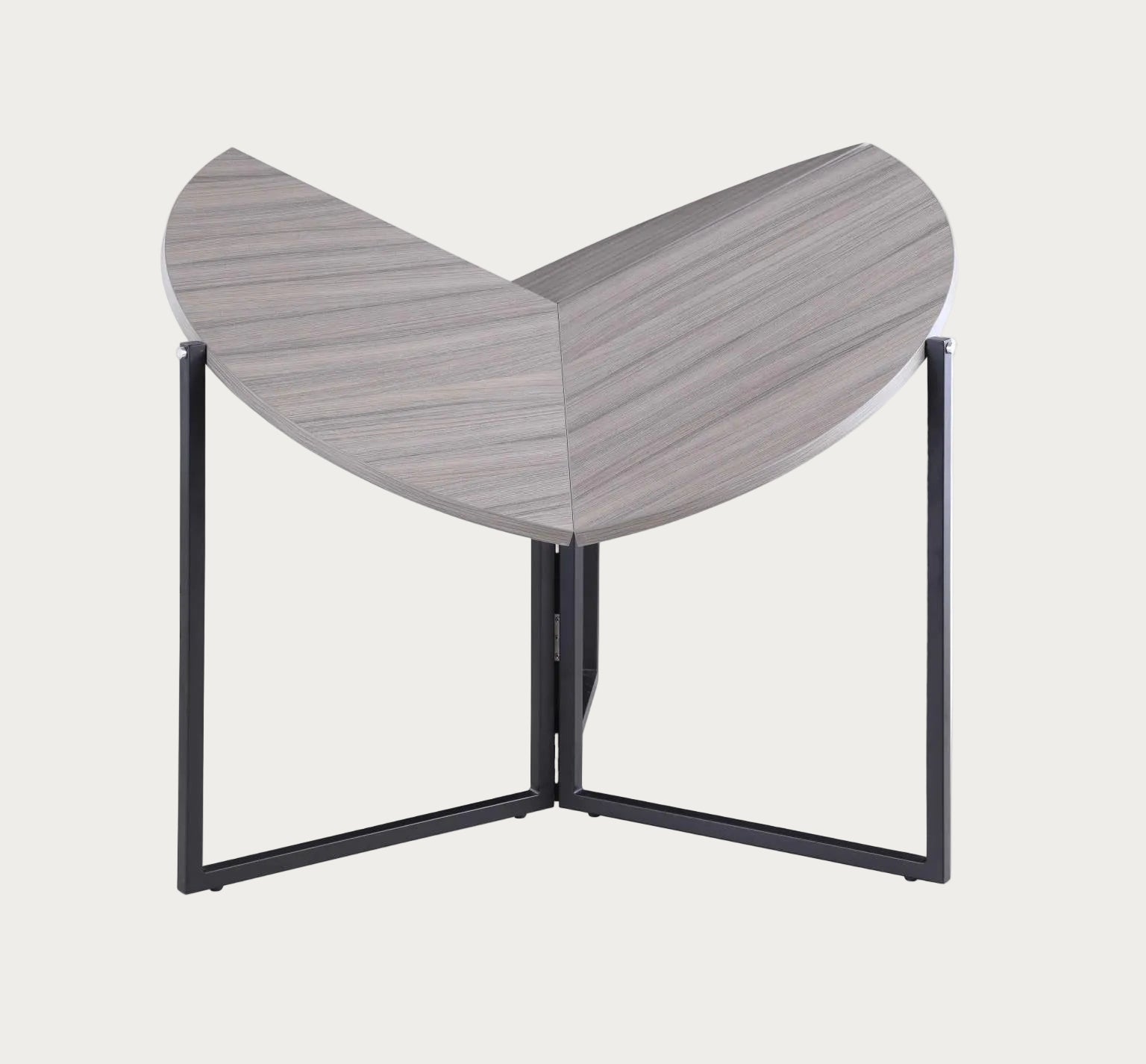 8389 Round Foldaway Dining Table, Matte Gray