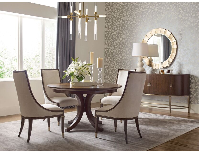 American Drew Vantage Warner Round Dining Table Complete