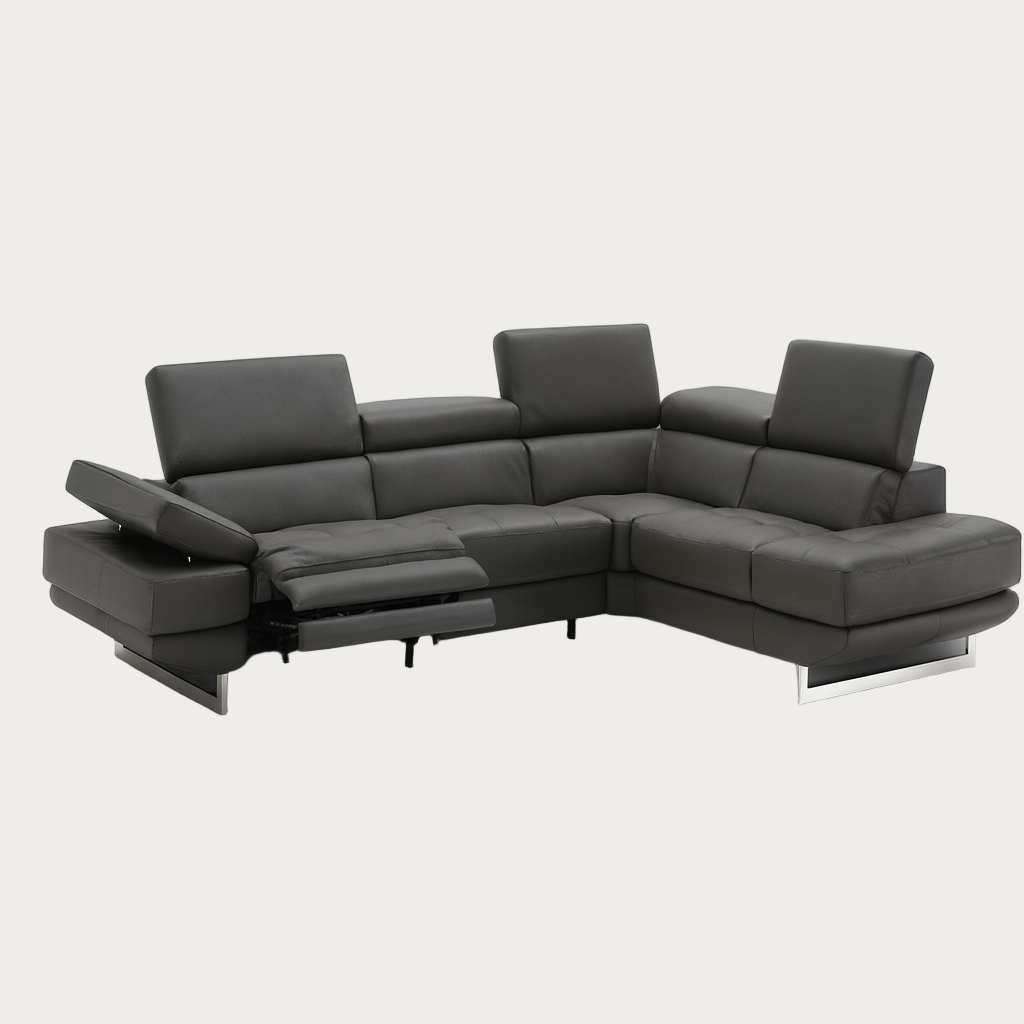 Annalaise leather sectional sofa