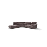 Borg Sectional with Recliners, Right Arm Facing, Mouse Fabric | Creative Furniture