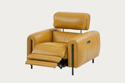 Charm Yellow Honey Leather Armchair