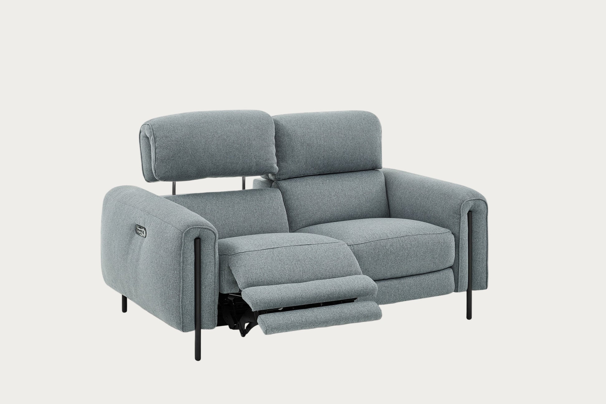 Charm Grey Lagon Fabric Loveseat