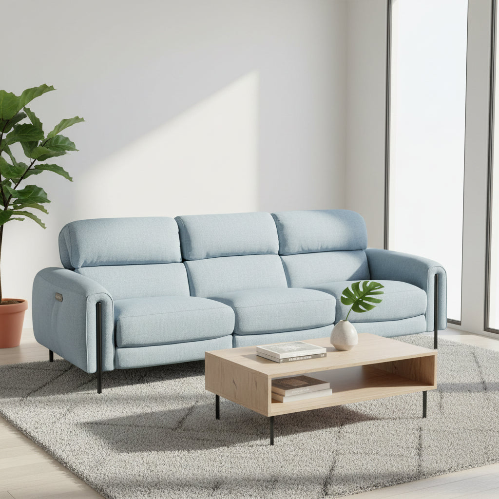 Charm Angel Blue Fabric Sofa