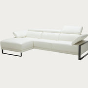 White sectional sofa on a white background