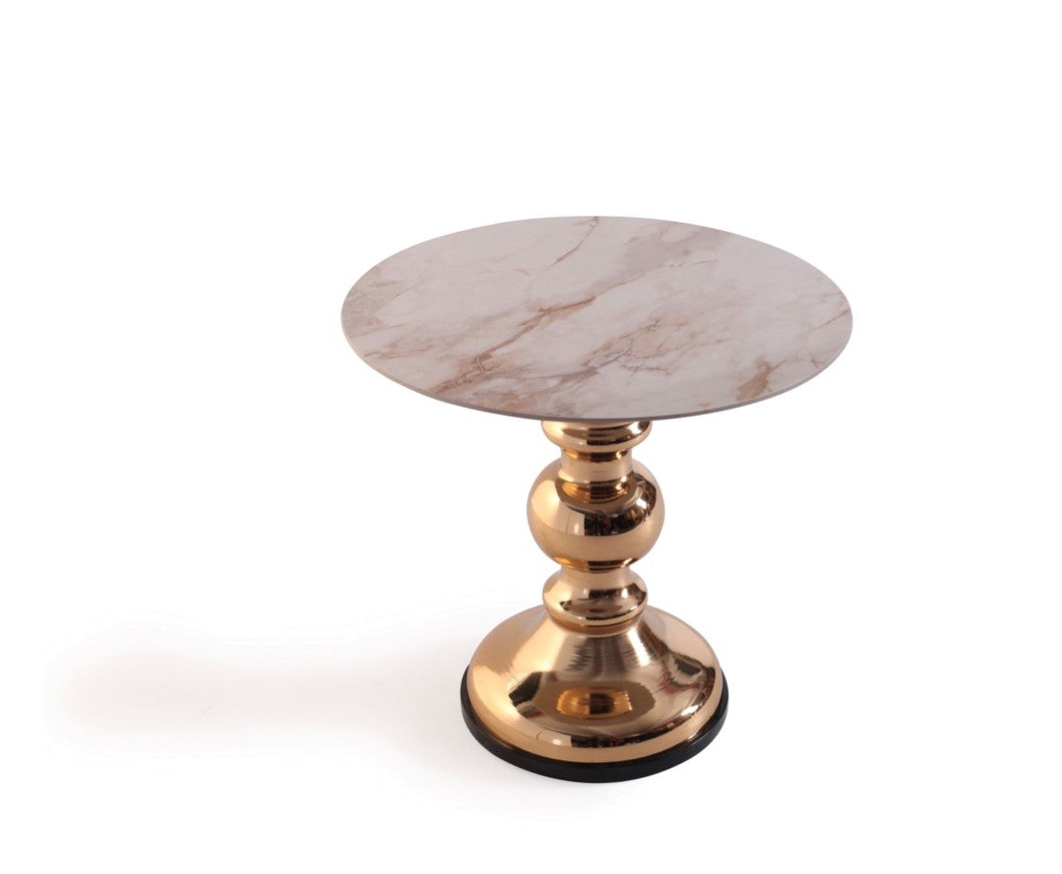 Focus End Table, Gold