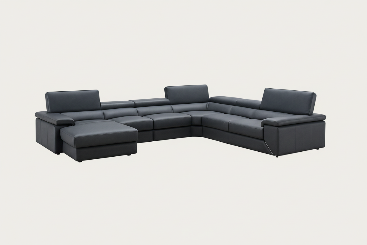 Kobe blue-gray sectional sofa by J&M Furniture