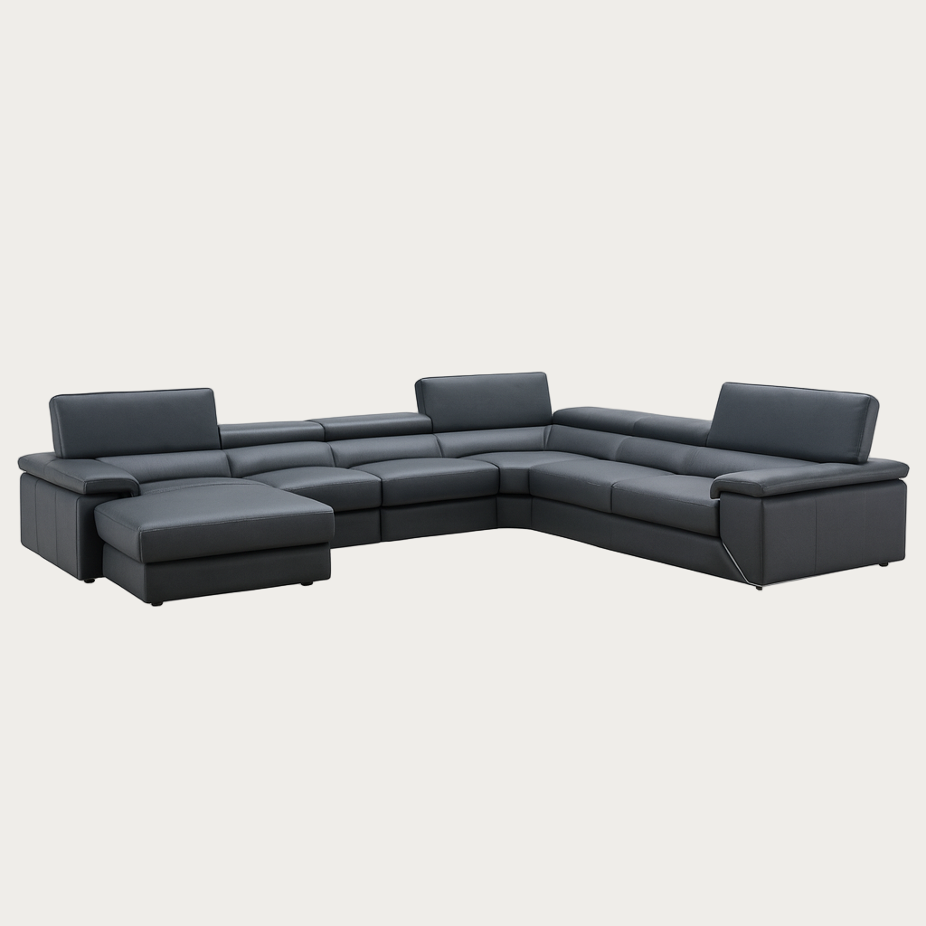 Kobe blue-gray sectional sofa by J&M Furniture