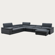The Kobe blue-grey sectional sofa by J&M Furniture