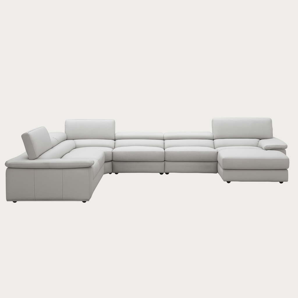 The Kobe silver-gray sectional with right-facing chaise