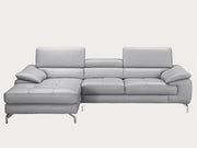 Gray sectional sofa on a white background