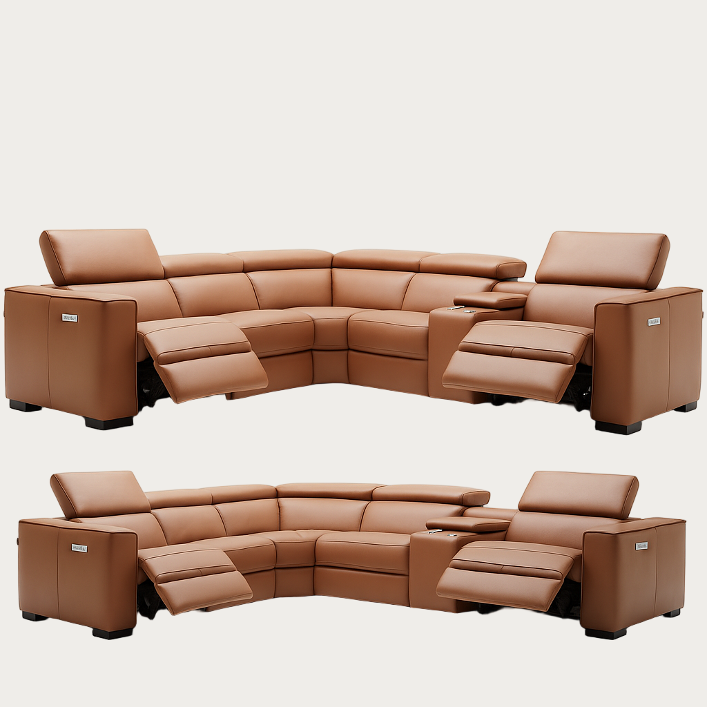 The Picasso leather sectional sofa with reclining seats  by J&M Furniture