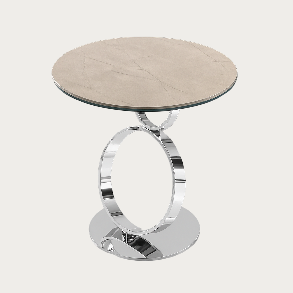 Rio Lamp Table Beige Ceramic Top