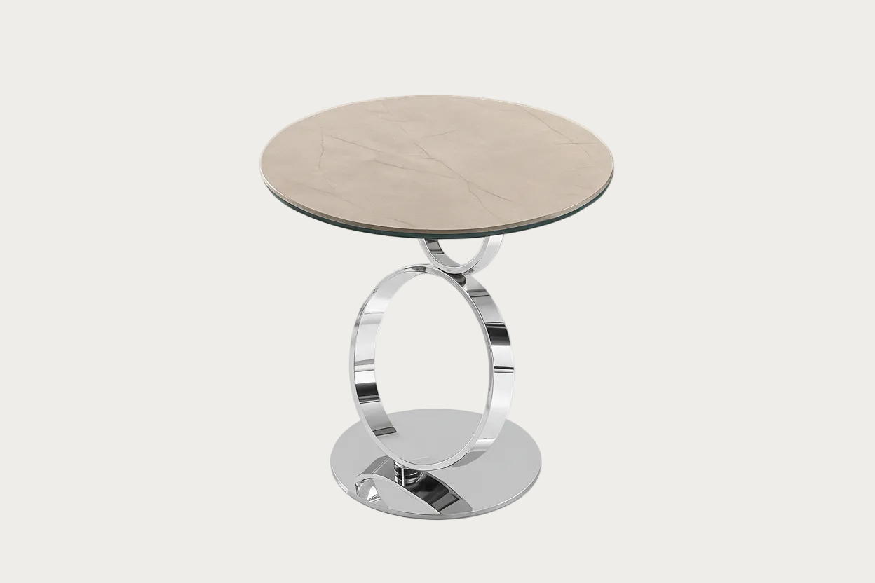 Rio Lamp Table Beige Ceramic Top