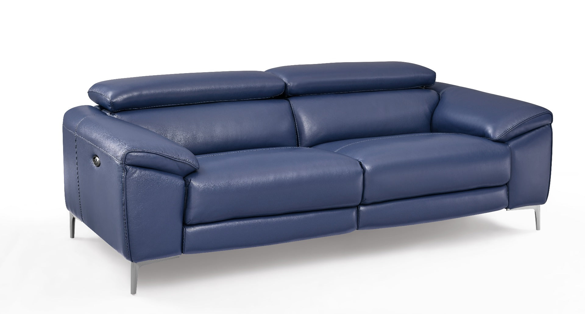 Lucca Set of 2 Sofas with Power Recliners, Dark Denim