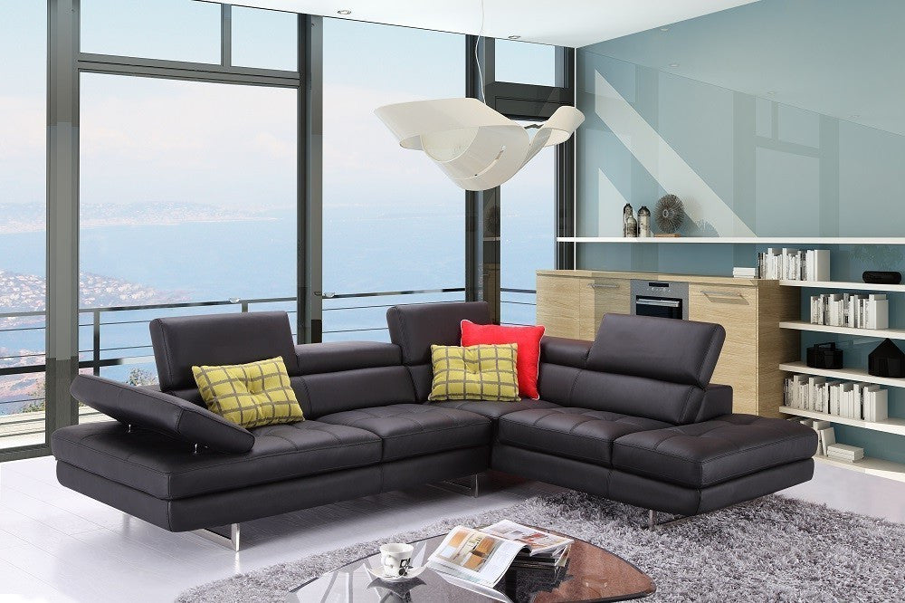 A761 Italian Leather Sectional