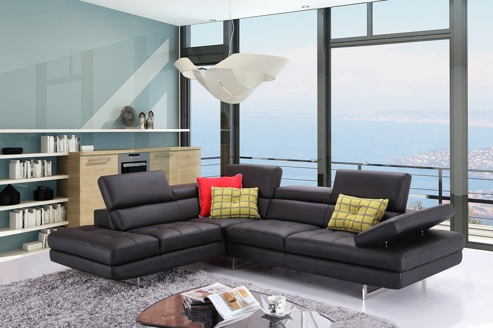 A761 Italian Leather Sectional