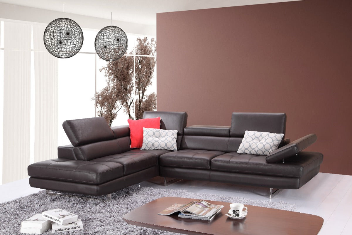 A761 Italian Leather Sectional