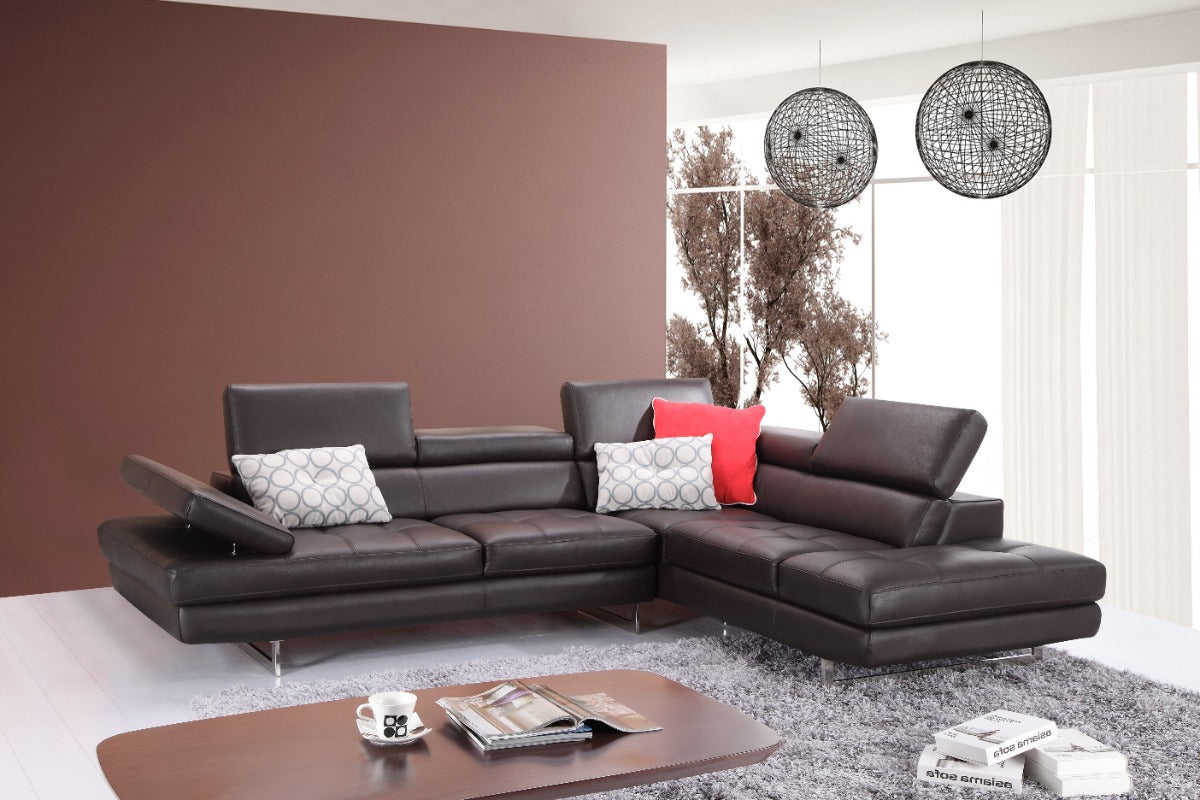 A761 Italian Leather Sectional