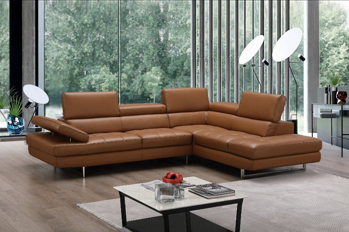 A761 Italian Leather Sectional