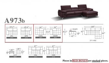 A973b Premium Leather Sectional