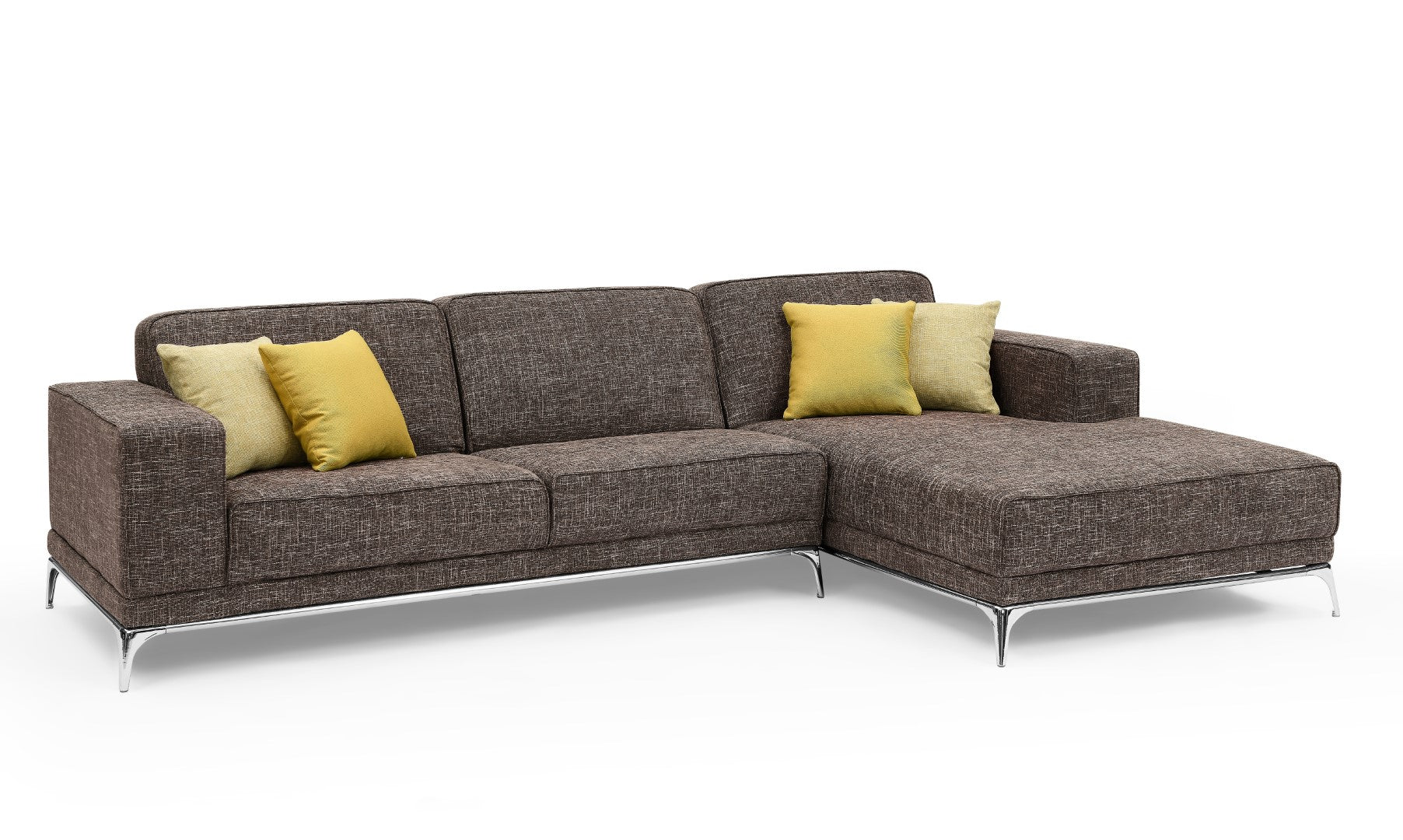 Creative Furniture Agata Sectional Sofa, Gray-Brown