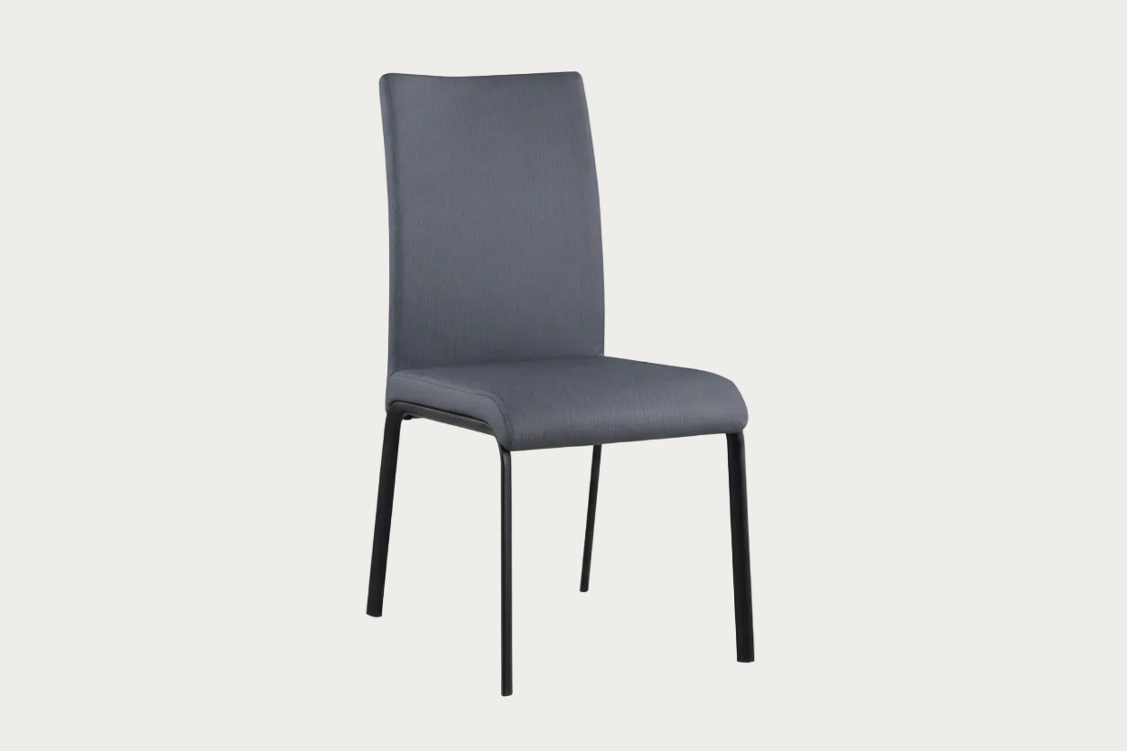 Aida gray faux leather side chair