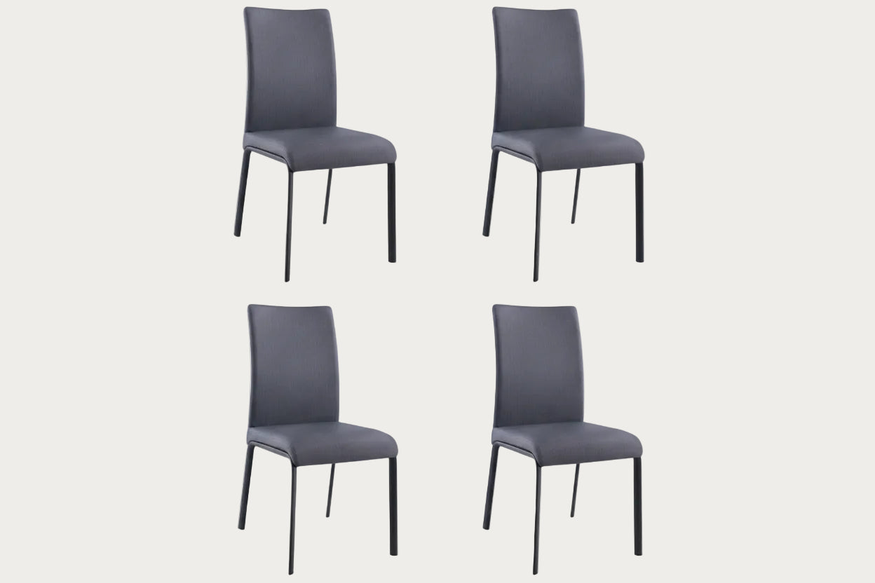 Chintaly Aida Contemporary Contour-Back Side Chair, Set of 4