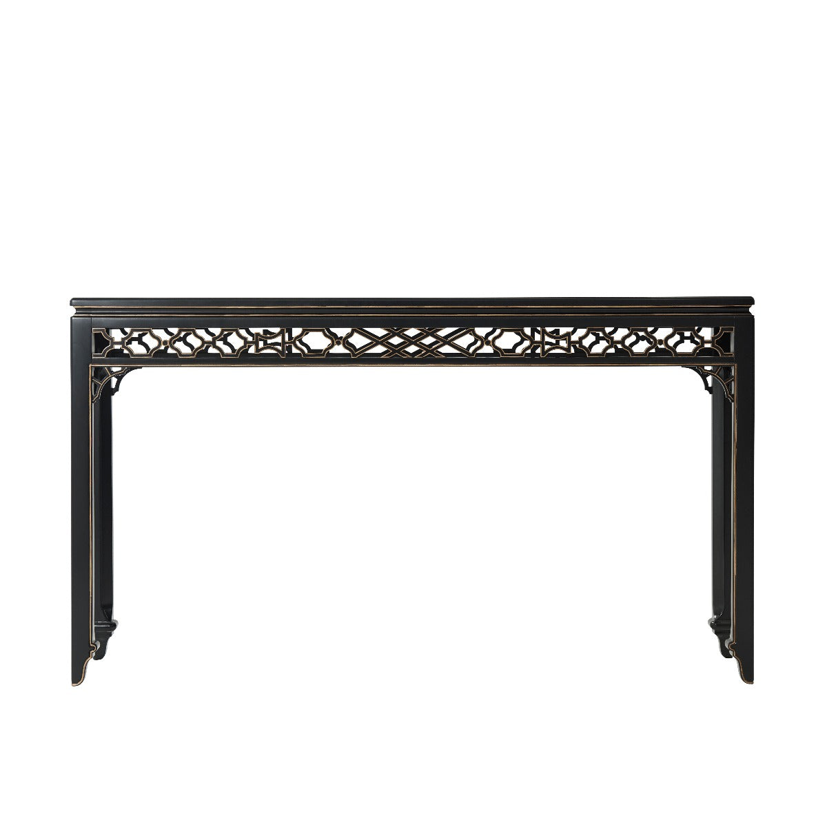 Theodore Alexander Long Hall Burl Console Table