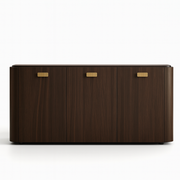 ALF Appia 3-Door Buffet – Italian Modern Display Cabinet in Matte Espresso & Termocotto Oak