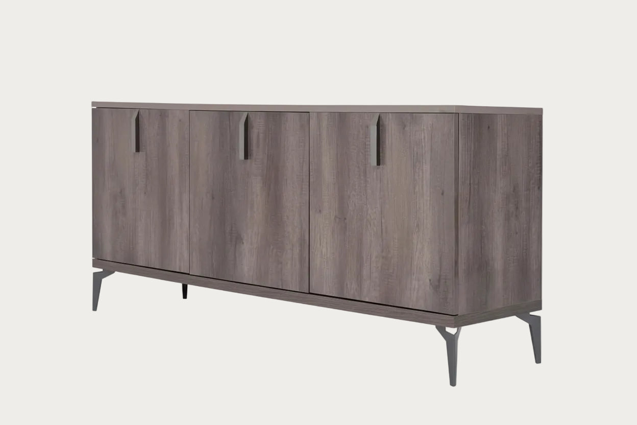 Matera 3-Door sideboard  on a white background.