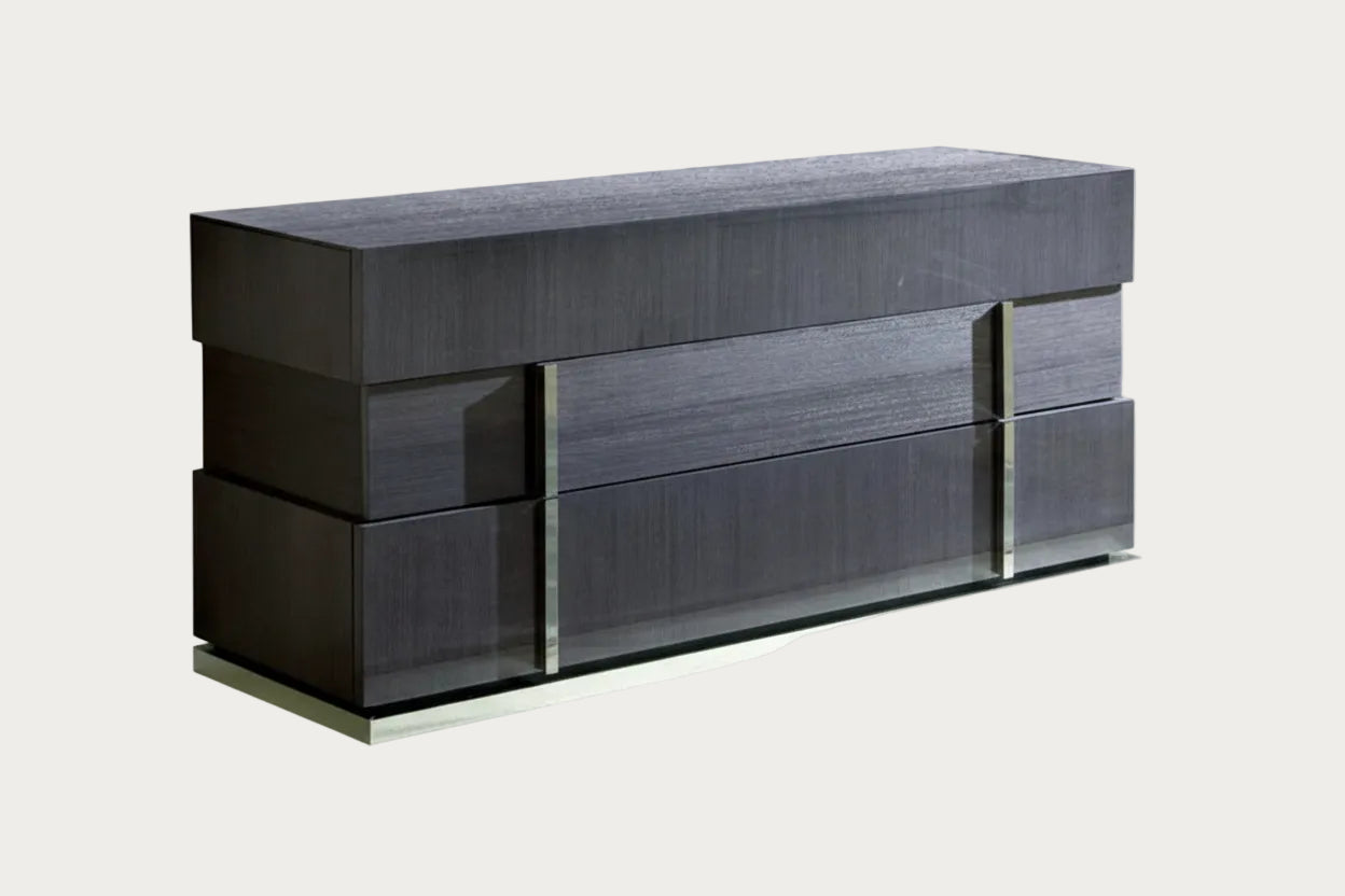 Monte Carlo modern dresser with reflective surface on a white background.