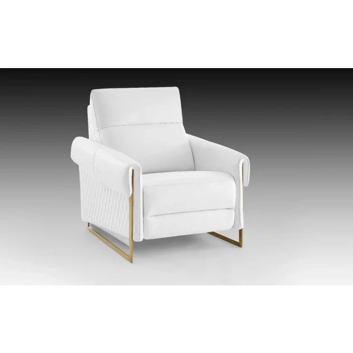 Alice Leather Living Room Set, Sofa and Armchair