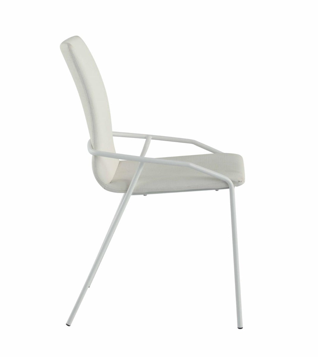 Chintaly Alicia Contemporary White Upholstered Side Chair