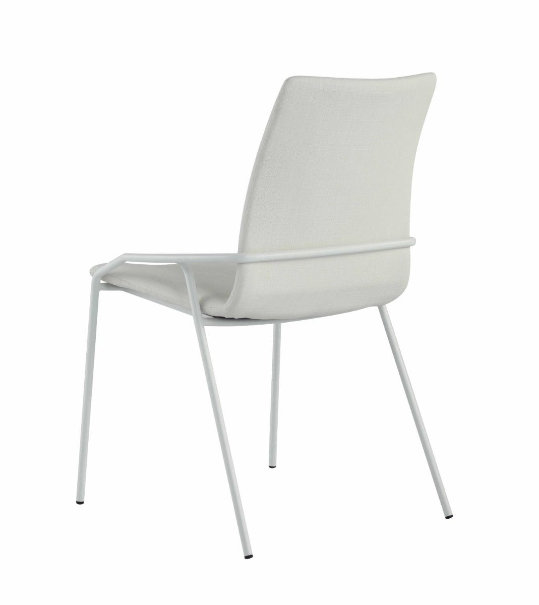 Chintaly Alicia Contemporary White Upholstered Side Chair
