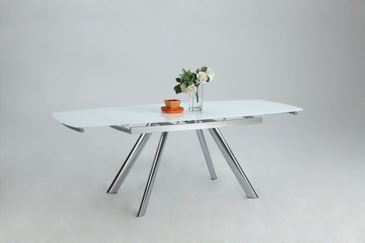 Chintaly Alina Extendable Dining Table with Starphire Glass Top