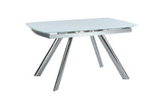 Chintaly Alina Extendable Dining Table with Starphire Glass Top