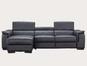Allegra sectional sofa in grey leather