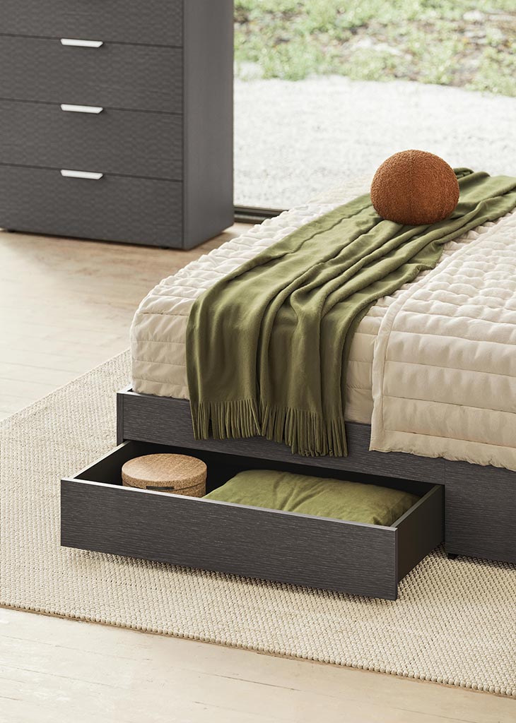 Amy Queen Storage Bed with Lights & Upholstered Headboard | ALF (+) DA FRE
