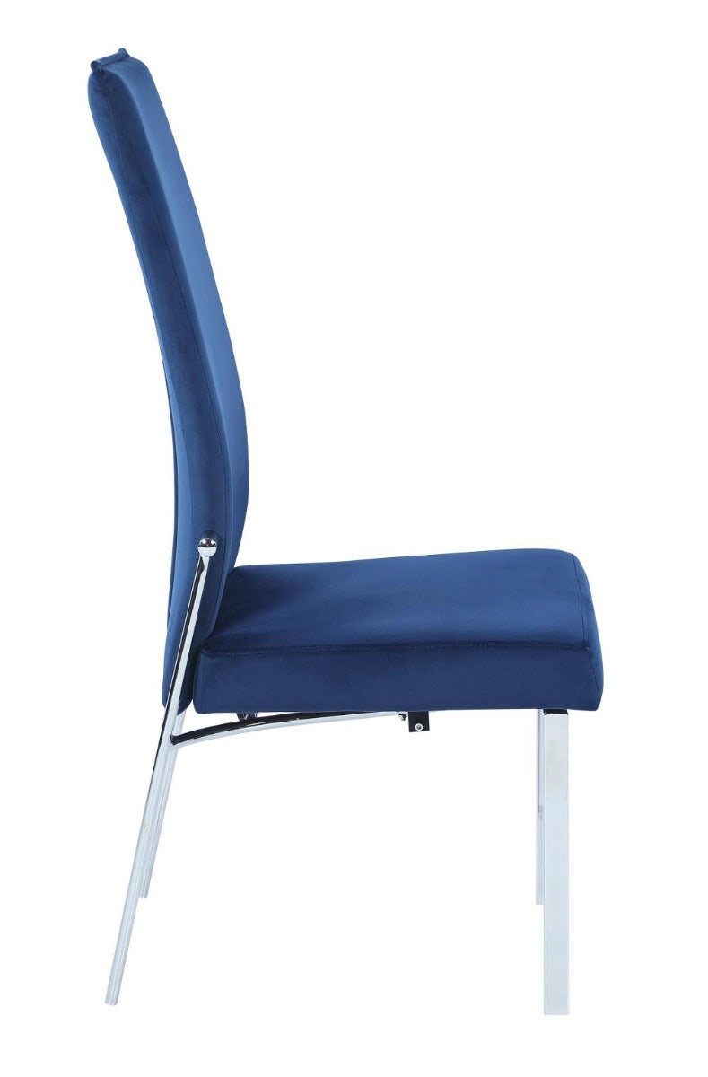 Chintaly Anabel Contemporary Motion Back Side Chair with Chrome Frame
