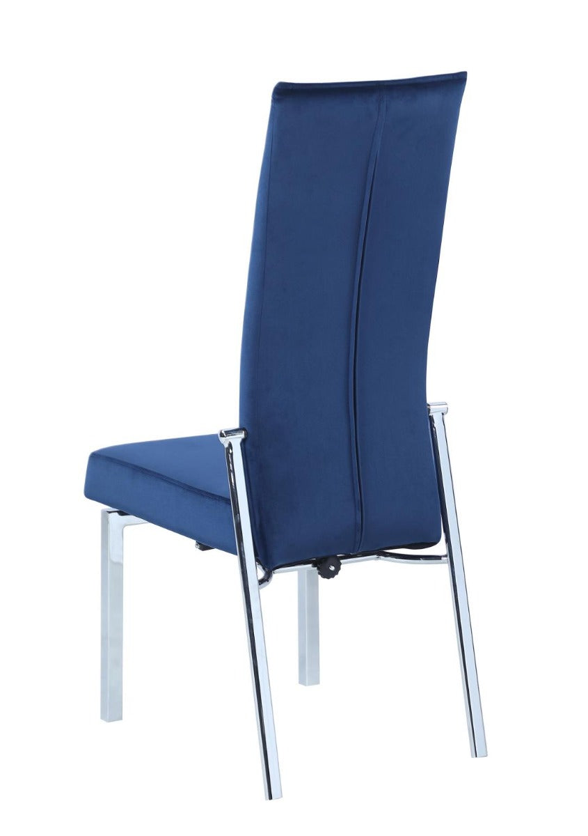 Chintaly Anabel Contemporary Motion Back Side Chair with Chrome Frame