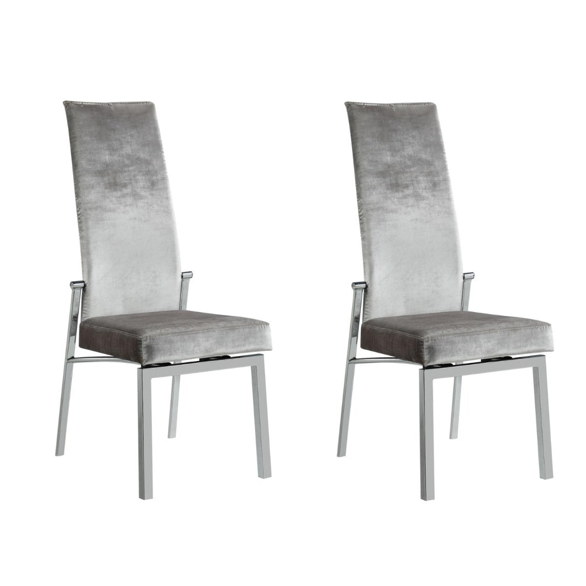 Chintaly Anabel Contemporary Motion Back Side Chair with Chrome Frame