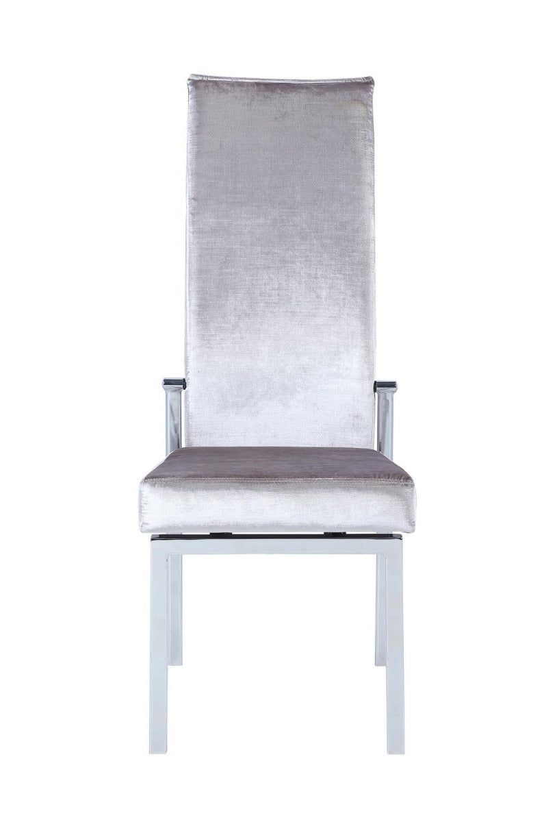 Chintaly Anabel Contemporary Motion Back Side Chair with Chrome Frame