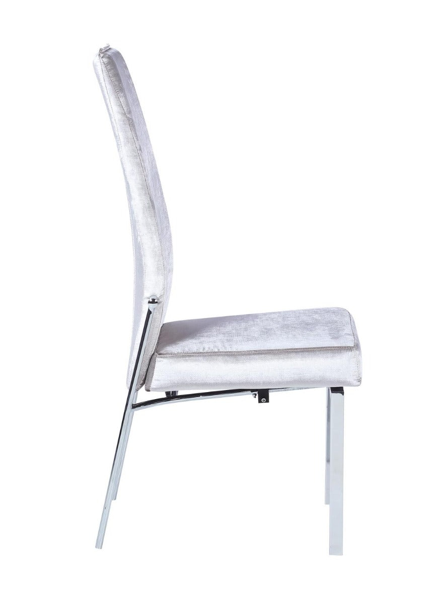 Chintaly Anabel Contemporary Motion Back Side Chair with Chrome Frame